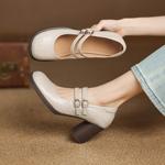 Elegant Handcrafted Leather Women's Shoes of High Quality(Easn20182562)