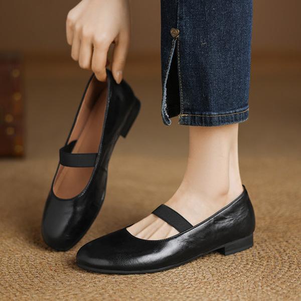 Exquisite Handmade Leather Women's Shoes: Luxurious Elegance(Easn20182563)