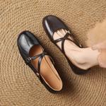 Handcrafted Luxury Leather Women's Shoes(Easn20182567)