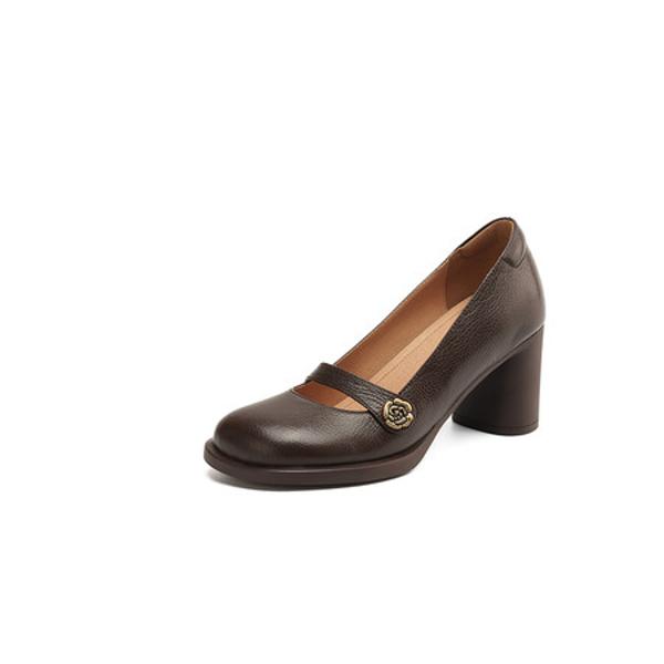 Handcrafted Leather Pumps: Luxurious Elegance Awaits(Easn20182559)