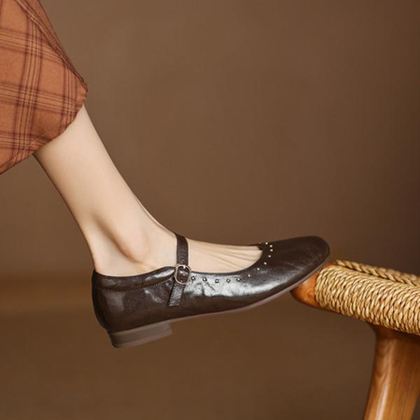 Exquisite Handcrafted Leather Women's Shoes: Luxury, Elegance, and Quality(Easn20182566)