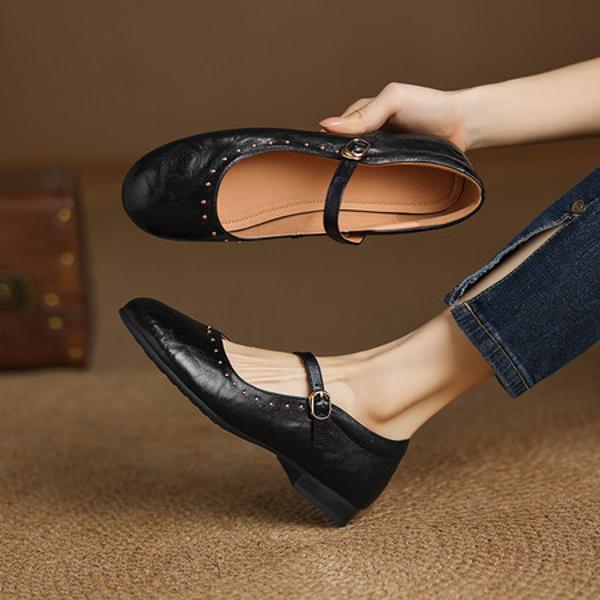 Exquisite Handcrafted Leather Women's Shoes: Luxury, Elegance, and Quality(Easn20182566)