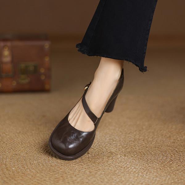 Handcrafted Luxury Leather Women's Shoes - Timeless Elegance(Easn20182560)