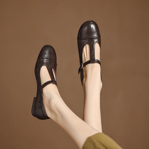 Handcrafted Leather Women’s Shoes: Luxurious Elegance(Easn20182565)