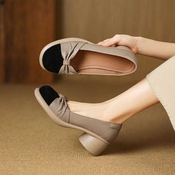 Exquisite Handcrafted Leather Women's Shoes: Luxury Elegance(Easn20182575)