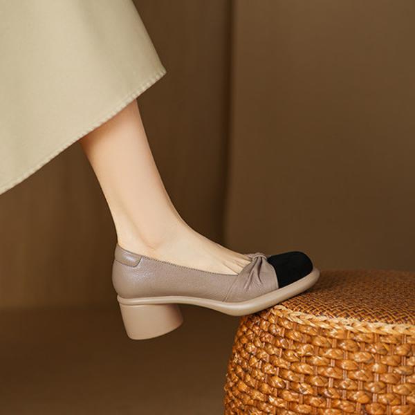 Exquisite Handcrafted Leather Women's Shoes: Luxury Elegance(Easn20182575)