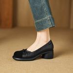 Exquisite Handcrafted Leather Women's Shoes: Luxury Elegance(Easn20182575)