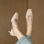 Handcrafted Luxurious Leather Women's Shoes with Exquisite Craftsmanship(Easn20183008)