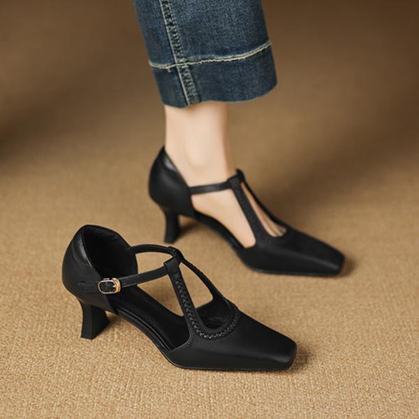 Handcrafted Luxurious Leather Women's Shoes with Exquisite Craftsmanship(Easn20183008)