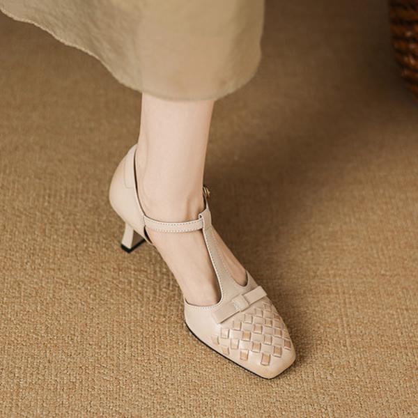 Handcrafted Genuine Leather Women's Shoes: Luxury Elegance(Easn20183010)