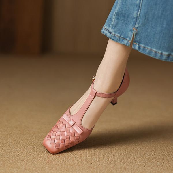 Handcrafted Genuine Leather Women's Shoes: Luxury Elegance(Easn20183010)