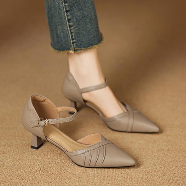 Handcrafted Luxury Genuine Leather Women's Shoes with Exquisite Craftsmanship(Easn20183028)