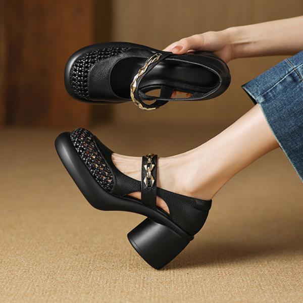 Elegant Handcrafted Leather Women’s Shoes: Luxury and Craftsmanship(Easn20182713)