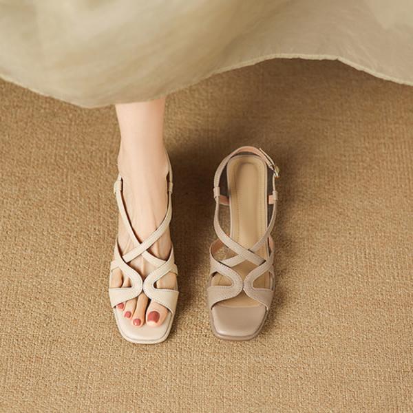 Elegant Handmade Leather Women's Shoes - Luxury Craftsmanship(Easn20182718)