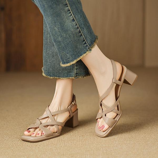 Elegant Handmade Leather Women's Shoes - Luxury Craftsmanship(Easn20182718)