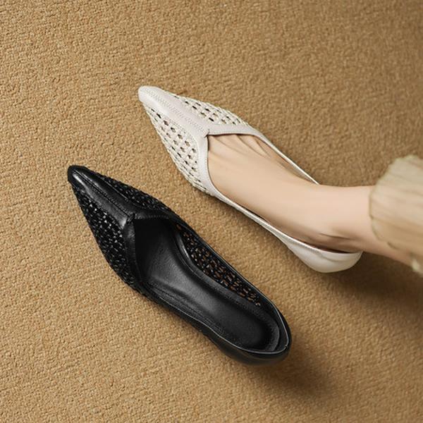 Elegant Handcrafted Leather Women's Shoes - Luxurious Quality Craftsmanship(Easn20182732)