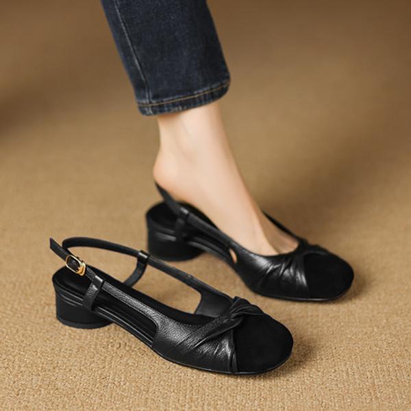 Handcrafted Luxury Leather Women's Shoes: Exquisite Quality & Elegance(Easn20182729)