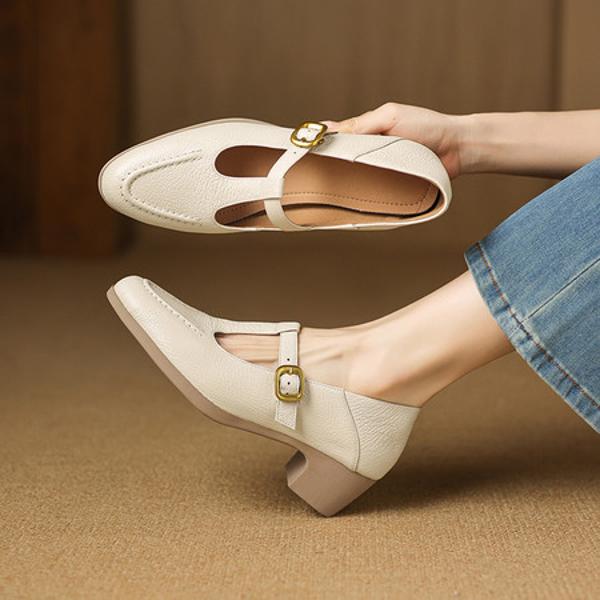 Handcrafted Luxury Leather Shoes for Elegant Women(Easn20182760)