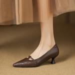 Handcrafted Leather Women's Shoes: Luxurious Elegance & Quality(Easn20182765)