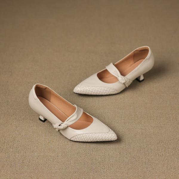 Handcrafted Luxury Leather Women's Shoes: Elevate Your Elegance(Easn20182771)