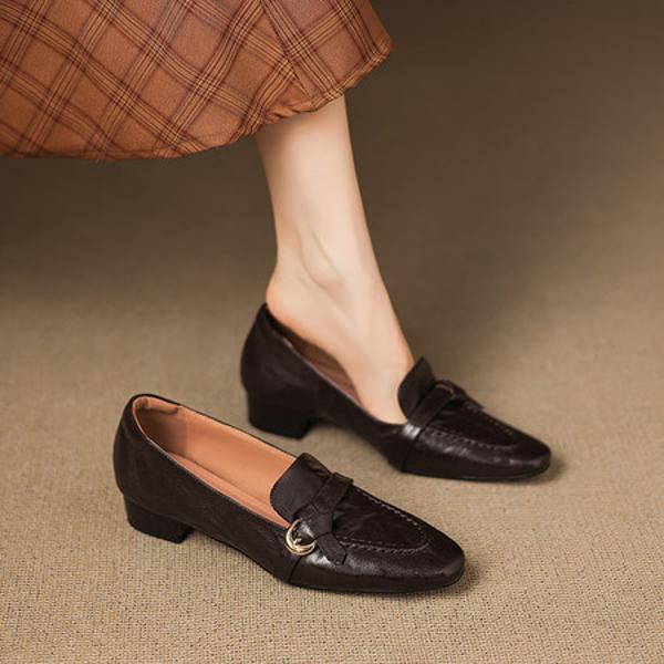 Luxury Handmade Leather Women’s Shoes: Elegant Craftsmanship & Quality(Easn20182775)