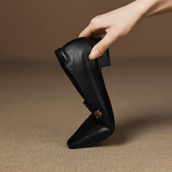 Handcrafted Luxury Leather Women's Shoes: A Fusion of Elegance and Quality(Easn20182773)