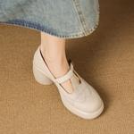 Elegant Handcrafted Leather Women's Shoes - Premium Quality Artistry(Easn20182782)