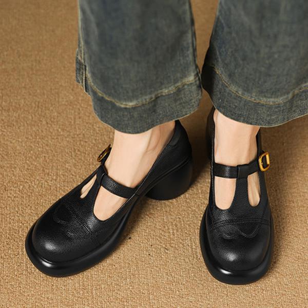 Elegant Handcrafted Leather Women's Shoes - Premium Quality Artistry(Easn20182782)