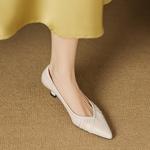 Exquisite Handmade Leather Women's Shoes: Elegant Craftsmanship for Luxury Style(Easn20182787)