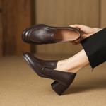 Timeless Elegance: Handcrafted Genuine Leather Women's Shoes with Luxury Craftsmanship(Easn20182790)