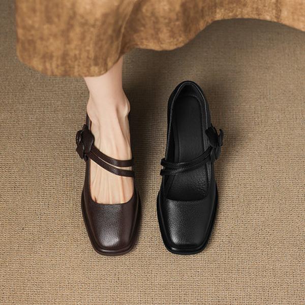 Handcrafted Leather Women's Shoes: Luxurious Elegance(Easn20182799)