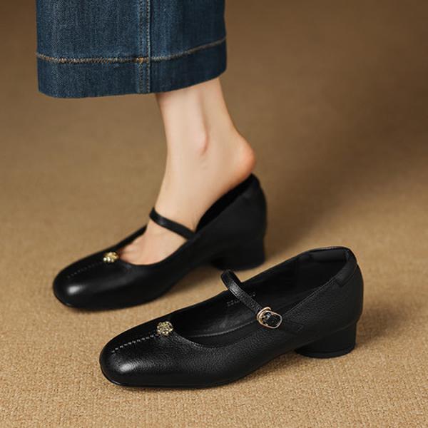 Exquisite Handmade Leather Women's Shoes: Luxury Craftsmanship & Elegant Design(Easn20182812)