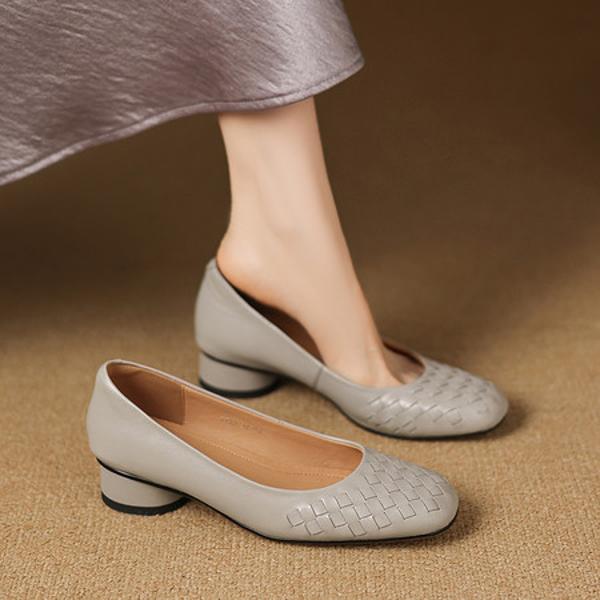 Elegant Handmade Leather Women's Shoes: Luxurious Craftsmanship & Quality.(Easn20182822)