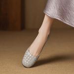 Elegant Handmade Leather Women's Shoes: Luxurious Craftsmanship & Quality.(Easn20182822)