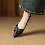 Exquisite Handcrafted Leather Heels: Premium Quality for Elegance(Easn20182826)