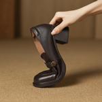 Handcrafted Luxury Leather Women's Shoes, Exquisite Quality(Easn20182802)