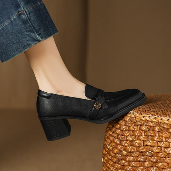 Handcrafted Luxury Leather Women's Shoes, Exquisite Quality(Easn20182802)