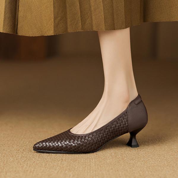 Handcrafted Luxury Leather Women’s Shoes: Elegance Redefined(Easn20182855)