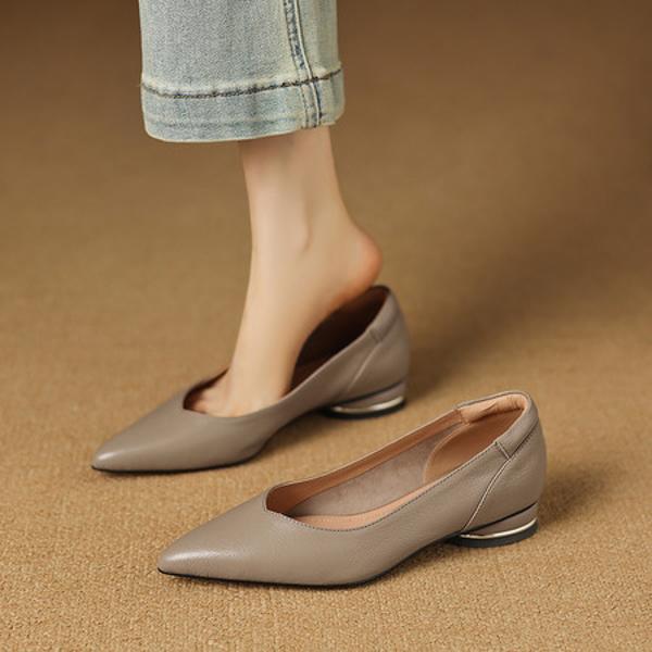 Exquisite Handmade Leather Women's Shoes: A Touch of Luxury and Elegance(Easn20182851)