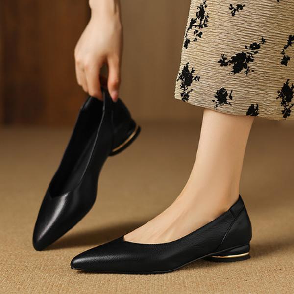 Exquisite Handmade Leather Women's Shoes: A Touch of Luxury and Elegance(Easn20182851)