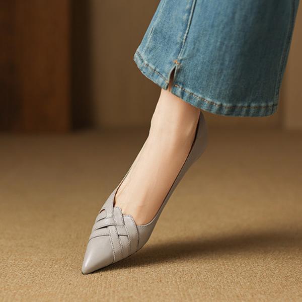 Exquisite Handcrafted Leather Women's Shoes: A Blend of Luxury and Elegance(Easn20182815)