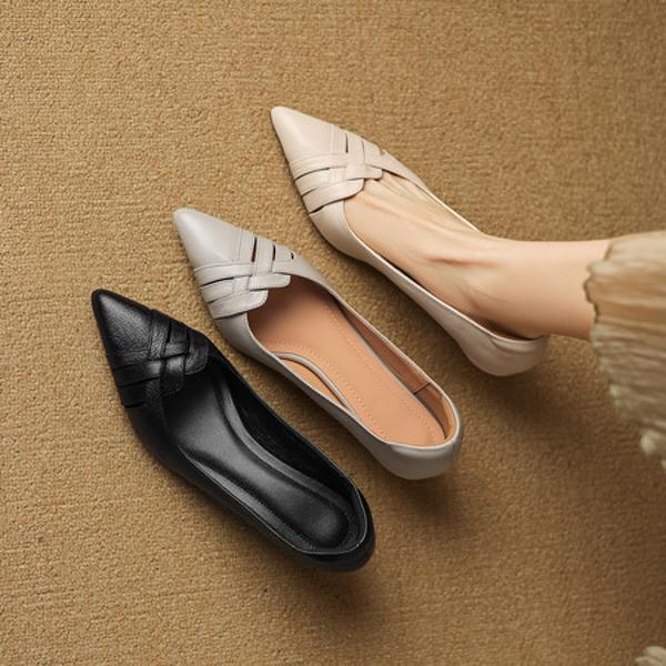 Exquisite Handcrafted Leather Women's Shoes: A Blend of Luxury and Elegance(Easn20182815)