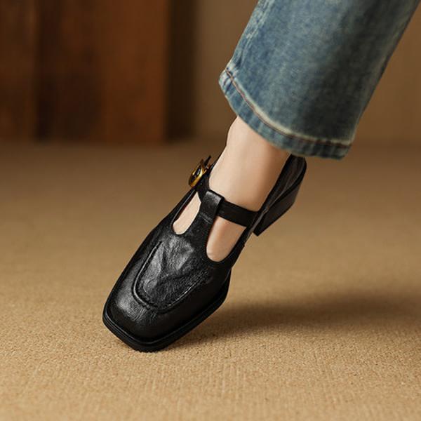 Luxurious Handcrafted Leather Women's Shoes with Elegant Craftsmanship(Easn20182837)