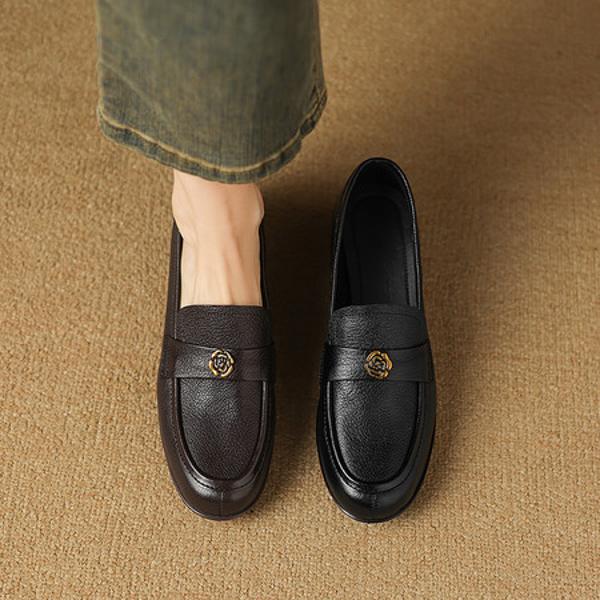 Handcrafted Genuine Leather Women's Shoes: Elegant Artistry with Luxurious Quality(Easn20182839)