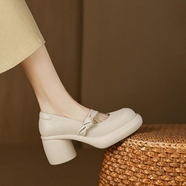 Luxurious Handcrafted Leather Women's Shoes: Exquisite Craftsmanship & Quality(Easn20182756)