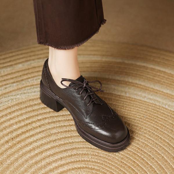 Handcrafted Leather Women's Shoes: Luxury & Elegance(Easn20182500)