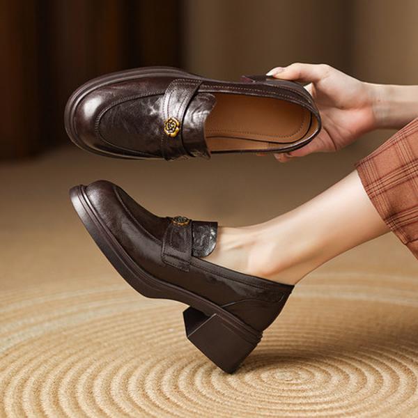 Handcrafted Luxury Leather Women’s Shoes - Elegance Redefined(Easn20182399)