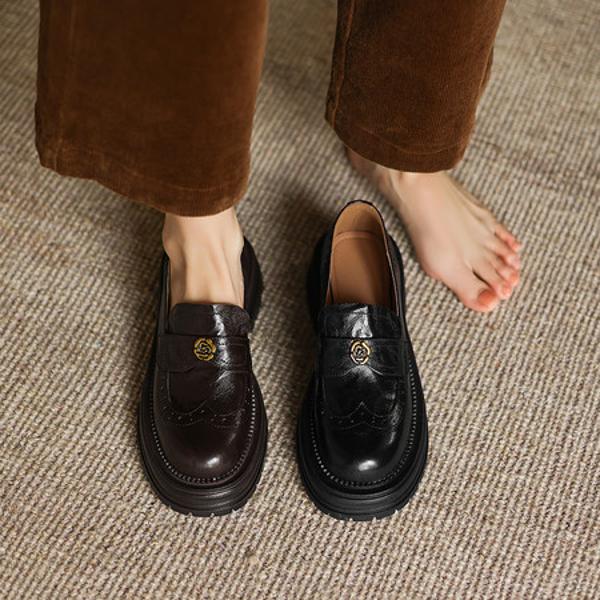 Elegant Handmade Genuine Leather Women's Shoes: Luxury Craftsmanship(Easn20182506)