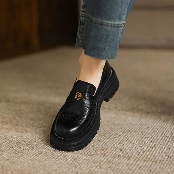 Elegant Handmade Genuine Leather Women's Shoes: Luxury Craftsmanship(Easn20182506)