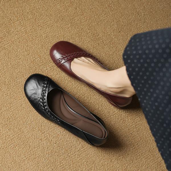 Handcrafted Genuine Leather Women's Shoes: Elegant Luxury with Exquisite Craftsmanship(Easn20182908)